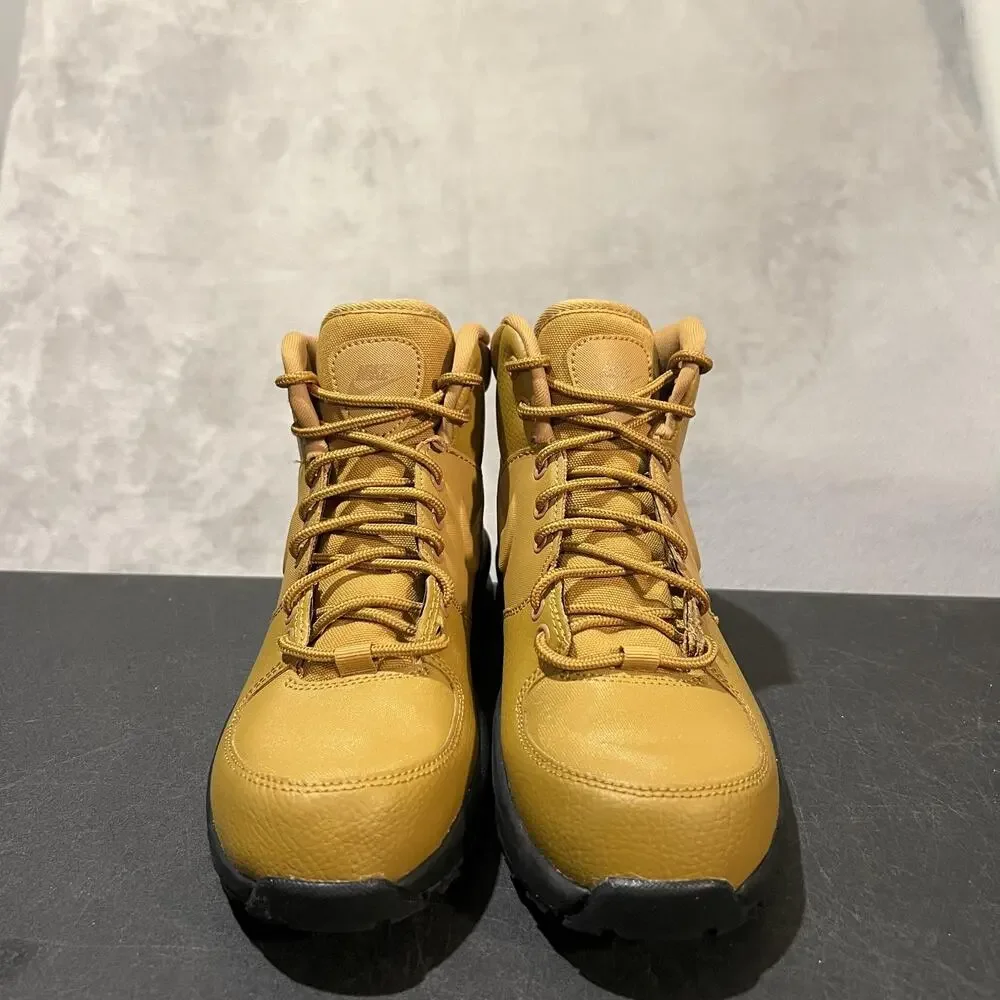 Nike Boots Youth Size 5Y Wheat Black Manoa LTR Leather Hiking Trail BQ5372-700